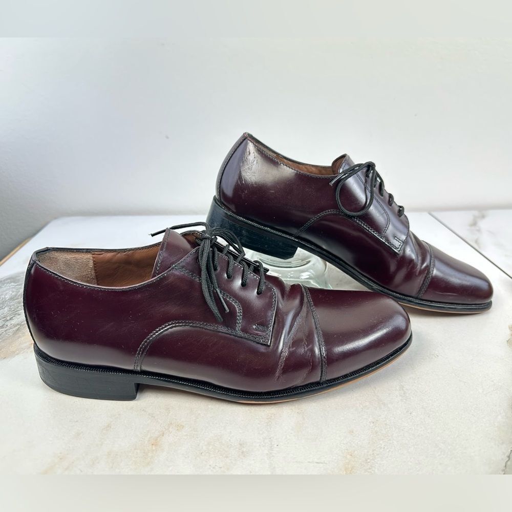 Bostonian Classics First Flex Burgundy Leather Oxfords Dress Shoes, Sz 10.5